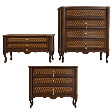 Solid Wood Chest with UVW Unwrap 3D model image 1 