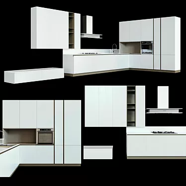 Stosa Infinity Diagonal D3: Modern Kitchen Design 3D model image 1 