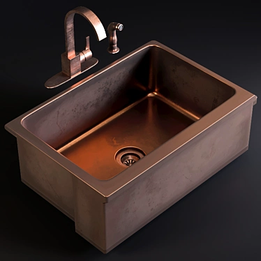 Modern Bria Sink Mixer: Sleek & Stylish 3D model image 1 