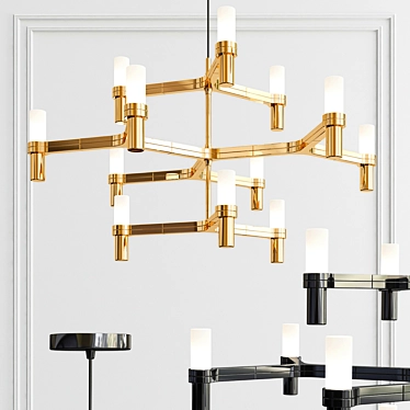 Elegant Crown Minor Chandelier 3D model image 1 