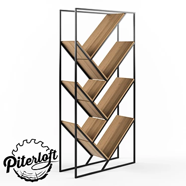 Haze Loft Style Bookshelf Rack 3D model image 1 