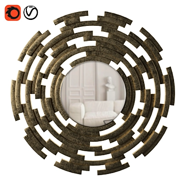 Christopher Guy Labyrinthine Mirror - Exquisite Multimaterial Design 3D model image 1 