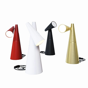 Sleek Cornet LED Table Lamp 3D model image 1 
