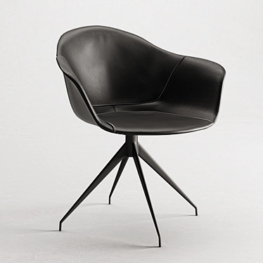 Eco-Leather Bordeaux Chair 3D model image 1 
