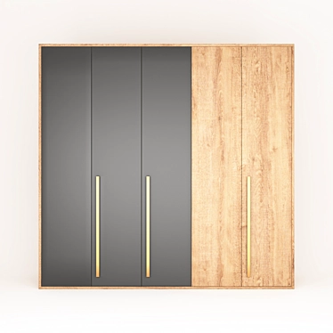 Spacious Wood Cabinet: 250x60x240cm 3D model image 1 