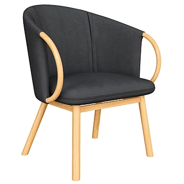 Elegant ZANT 04 Wooden Chair 3D model image 1 