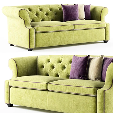 Modern Luxe: Domingo Salotti BENJAMIN Sofa 3D model image 1 