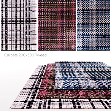 Elegant Tweed Carpets for Sophisticated Spaces 3D model image 1 