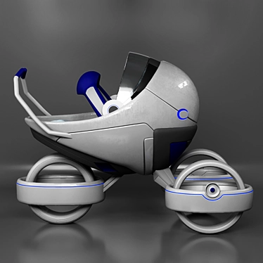 PBR-Optimized Baby Stroller 3D model image 1 