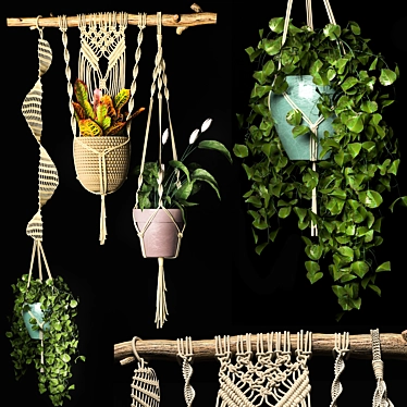 Decorative set of hanging pots 2