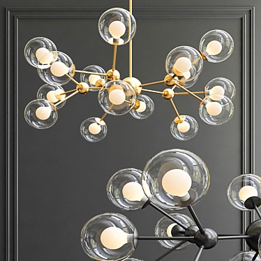 Elegant Shot Chandelier 3D model image 1 