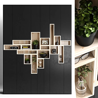 Modern Wooden Cupboard: Versatile Design for Any Room 3D model image 1 