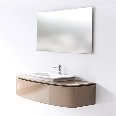 Luxury Grigio Corda Bathroom Vanity 3D model image 1 