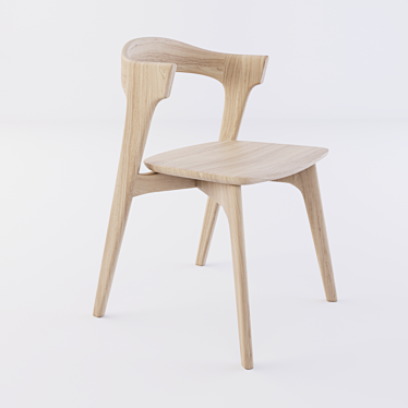 Ethnicraft Bok Oak Dining Chair 3D model image 1 