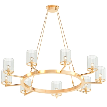 Ethereal Flute Chandelier 3D model image 1 