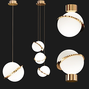Luminous Elegance: Crescent Light 3D model image 1 