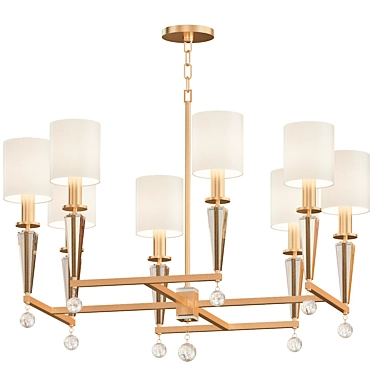 Paxton 8 Light Polished Chandelier 3D model image 1 