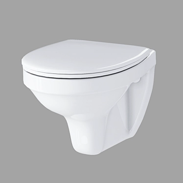 Elegant Delfi Wall-Mounted Toilet 3D model image 1 