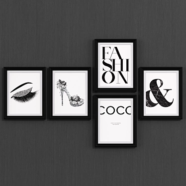 Set of 5 FASHION Gallery Wall Art Prints