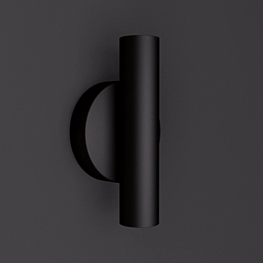 Elegant Black Wall LED Light 3D model image 1 