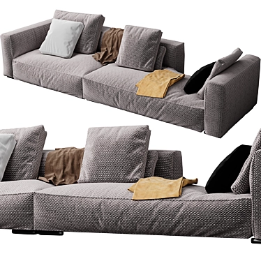 Sleek and Stylish: Minotti Donovan Sofa 3D model image 1 