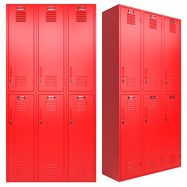 Steel Storage Locker Cabinet 3D model image 1 