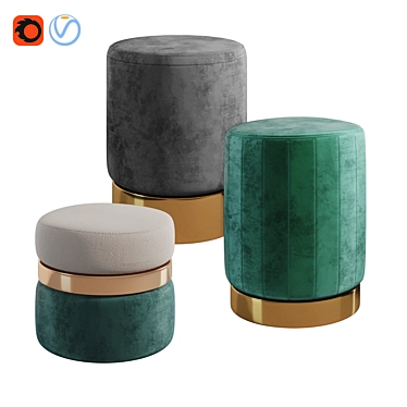 Smart Living Puff - Stylish and Functional 3D model image 1 