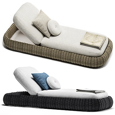 Elegant Kobo Lounger: Unwind in Style 3D model image 1 