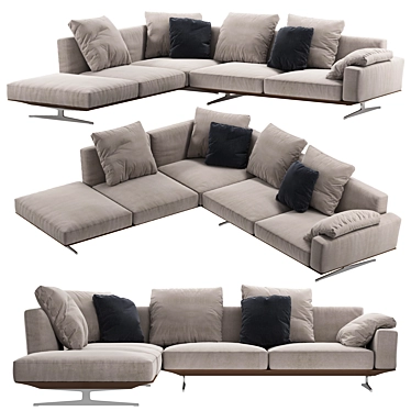 Dreamy Comfort: Flexform Soft Sofa 3D model image 1 