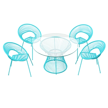 Elegant Ehrlich Dining Set 3D model image 1 