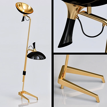 Elegant Abbey Floor Lamp 3D model image 1 