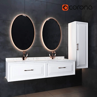 Timeless Elegance: Bathroom Set 3D model image 1 