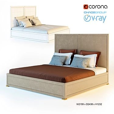 Noma Bed: Stylish and Comfortable 3D model image 1 