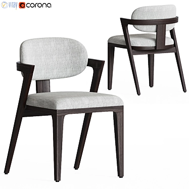 Elegant Adam Court Upholstered Chair 3D model image 1 