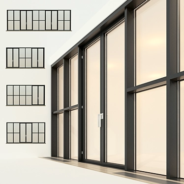 Panoramic Glazing: Modern and Versatile Design 3D model image 1 