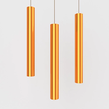 Elegant Tube Pendant Lamp 3D model image 1 