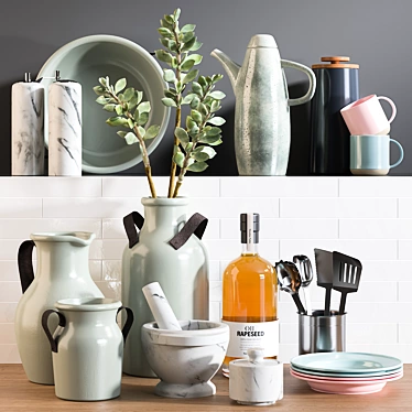 Kitchen Accessories 14: Versatile and Organized 3D model image 1 