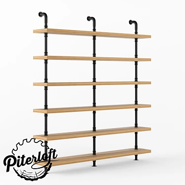 Industrial Pipe Rack Forks 3D model image 1 