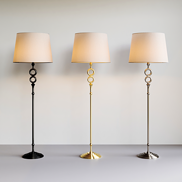 Elegant Bristol Floor Lamp 3D model image 1 