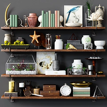 Urban Loft Decor Set 3D model image 1 