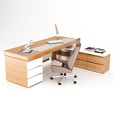 Executive Office Desk 3D model image 1 