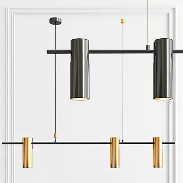 Elegant Adis Pendant Light 3D model image 1 