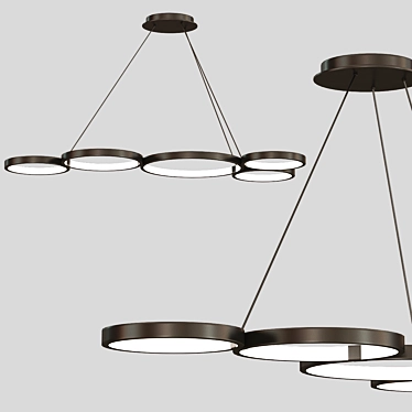 Capella Silver LED Chandelier 3D model image 1 