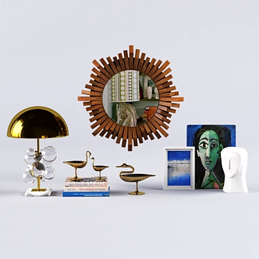 Adler-inspired Console Decor 3D model image 1 