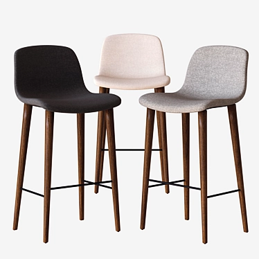 DWR BACCO Bar Stool | Sleek and Stylish Seating 3D model image 1 