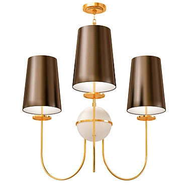 Sleek Black Robert Abbey Chandelier 3D model image 1 