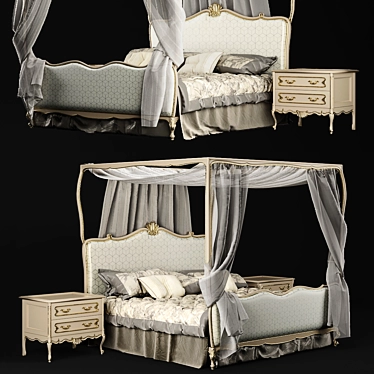 Angelo Cappellini Strauss Bedroom Set 3D model image 1 