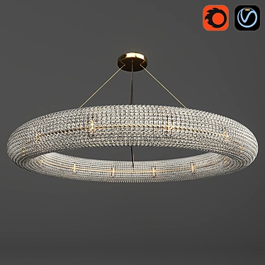 Glimmering Crystal Chandelier 3D model image 1 