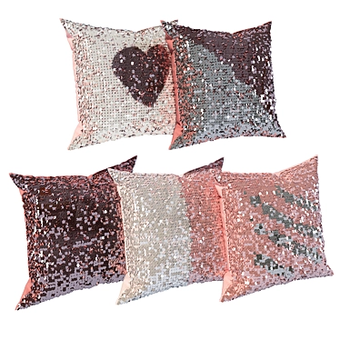 Luxury Crystal Accent Pillows 3D model image 1 