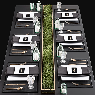 Modern Kitchen Serving Table 3D model image 1 